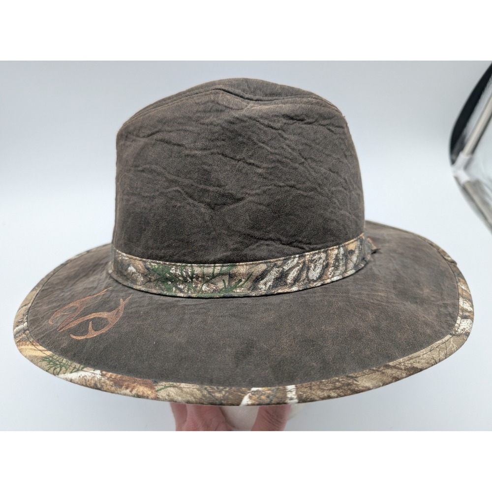Paramount Outdoors Realtree Camo Safari Hat Brown L/XL Antler Logo WPL285